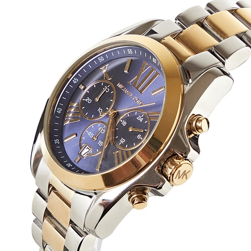 Michael Kors Women’s Chronograph Quartz Stainless Steel Blue Dial 43mm Watch