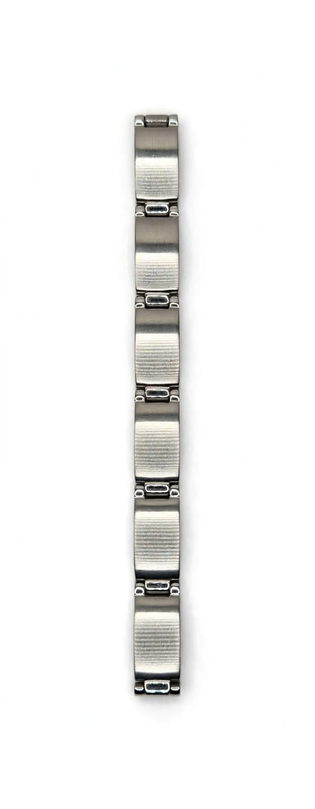 Silver Flat Bar Bracelet for Men - Titanium Stainless Steel - Executive Brushed Steel Edition - Anti-Fade