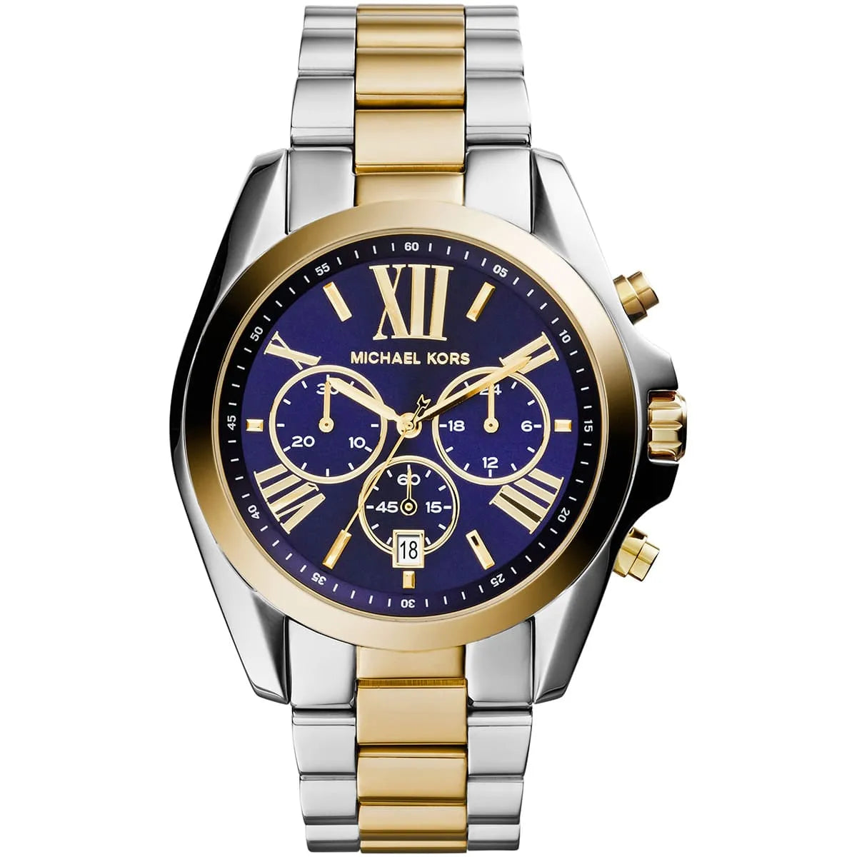 Michael Kors Women’s Chronograph Quartz Stainless Steel Blue Dial 43mm Watch