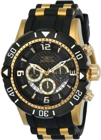Invicta Pro Diver SCUBA Men's Watch - 50mm. Gold. Black (23702)
