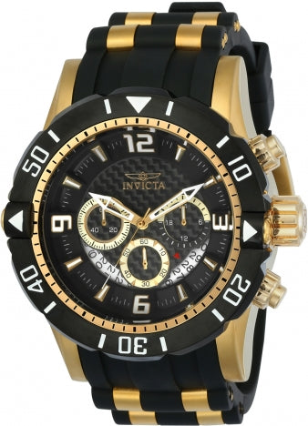 Invicta Pro Diver SCUBA Men's Watch - 50mm. Gold. Black (23702)