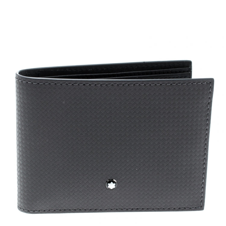 Mont Blanc Extreme Wallet Black Leather 6cc Mens Bifold