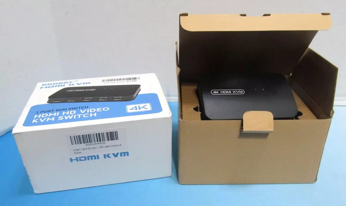 DGODRT 4K 2 Port KVM Switch HDMI HD Video, USB Selector for 2 Computers, KS604