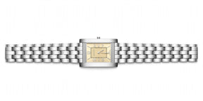 LANVIN PARIS - Rectangular Collection - Champagne Dial - Silver Stainless Steel - Swiss Made - Model LNC-10253