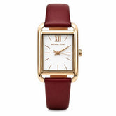 Michael Kors Burgundy Leather Three-Hand Watch MKO1089