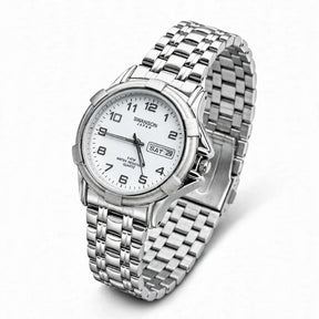 SWANSON JAPAN - White Dial Day &amp; Date - 5 ATM - Silver Edition
