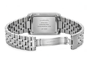 LANVIN PARIS - Rectangular Collection - Champagne Dial - Silver Stainless Steel - Swiss Made - Model LNC-10253