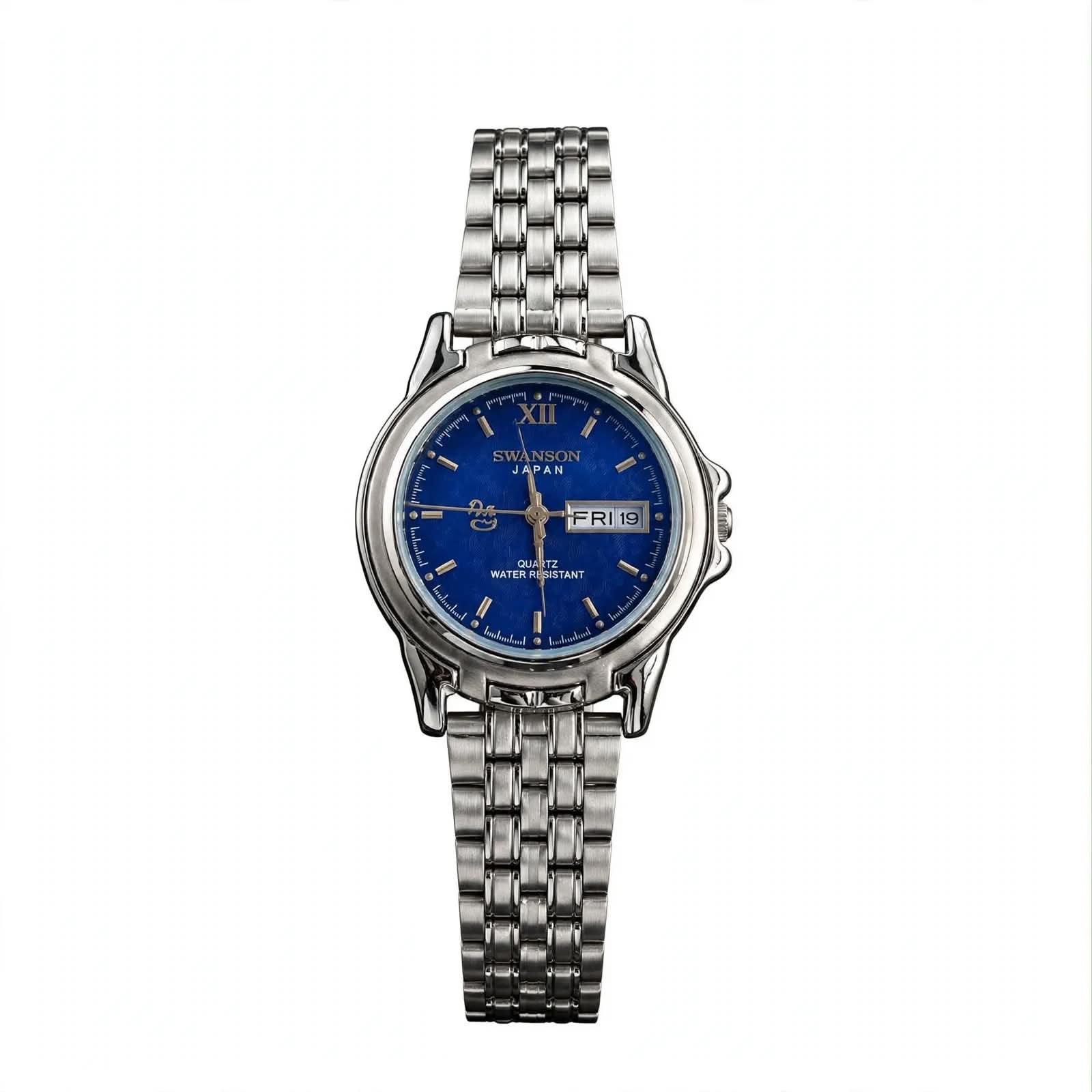 SWANSON JAPAN - Royal Blue Dial - Day &amp; Date - Silver Edition