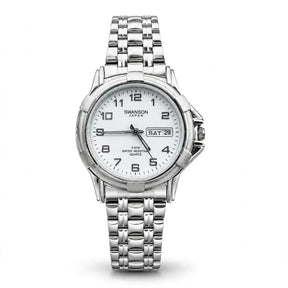 SWANSON JAPAN - White Dial Day &amp; Date - 5 ATM - Silver Edition