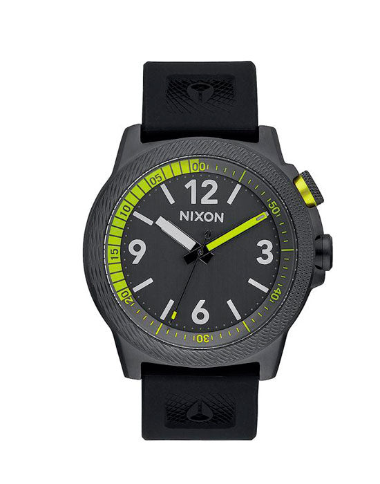 Nixon Men’s Quartz Black Silicone Strap Grey Dial 45mm Watch A925632