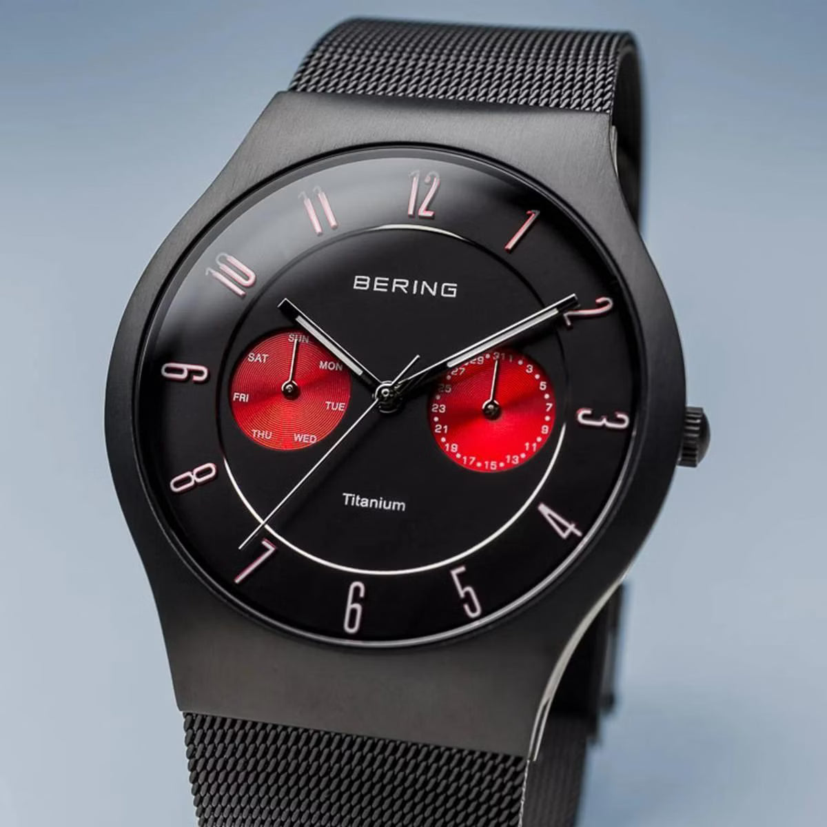 Bering Men's Titanium 39 mm Strap Stainless Steel 11939-229 Watch