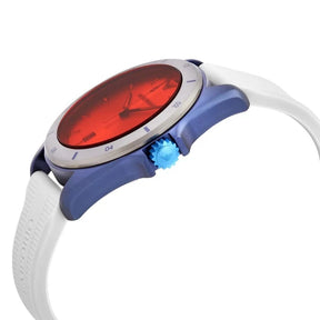 EMPORIO ARMANI Sigma White Silicone Strap Orange Dial Quartz Watch for Gents - AR 11218