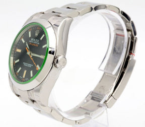 Milgauss Black Dial With Green Crystal 40Mm Stainless Steel Oyster Bracelet