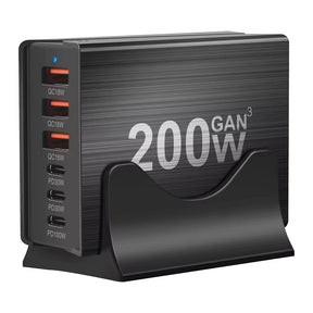200W 6-Port GaN Charging Station