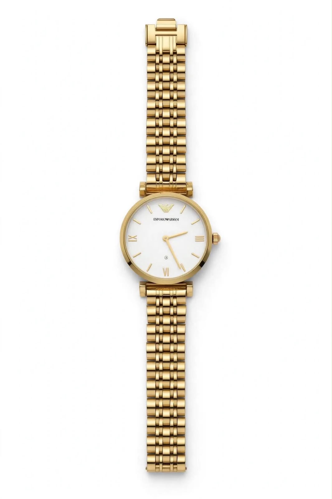 EMPORIO ARMANI - White Mother of Pearl Dial - Gold Edition - Premium Ladies Watch