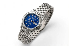 SWANSON JAPAN - Royal Blue Dial - Day &amp; Date - Silver Edition