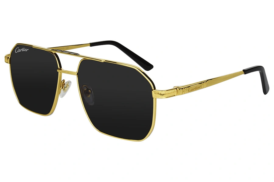 Cartier CT0768S Golden/Black - Metal Frame Sunglass