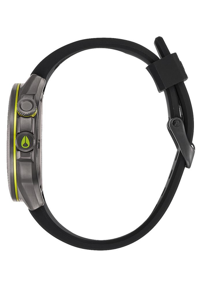 Nixon Men’s Quartz Black Silicone Strap Grey Dial 45mm Watch A925632