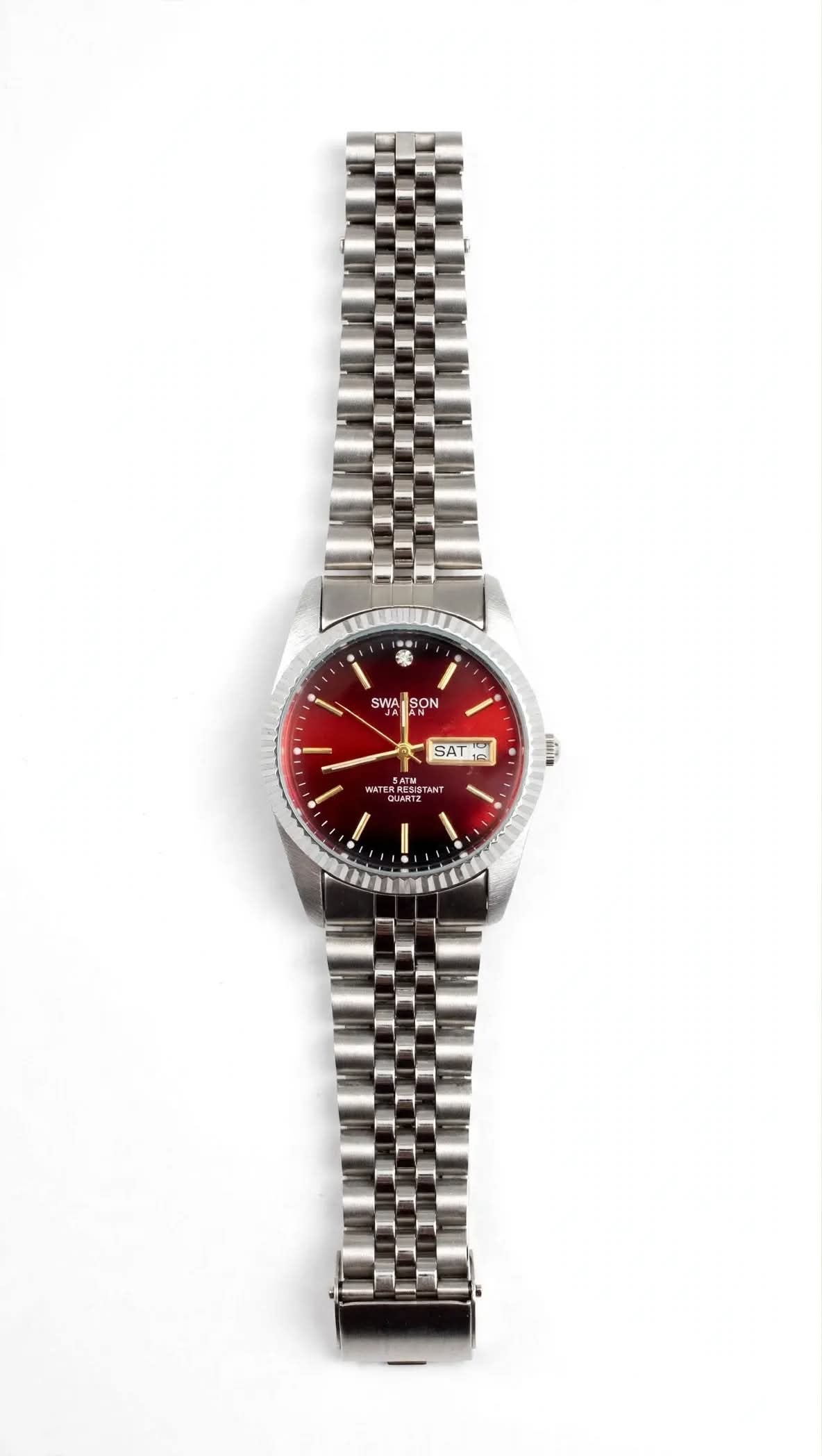 SWANSON JAPAN - Red Wine Dial - Silver Jubilee Edition - Day Date - Presidential Look
