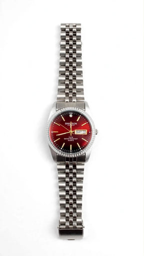 SWANSON JAPAN - Red Wine Dial - Silver Jubilee Edition - Day Date - Presidential Look