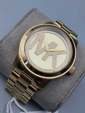 Michael Kors Women’s Quartz Gold Stainless Steel Champagne Dial 45mm Watch MK5473