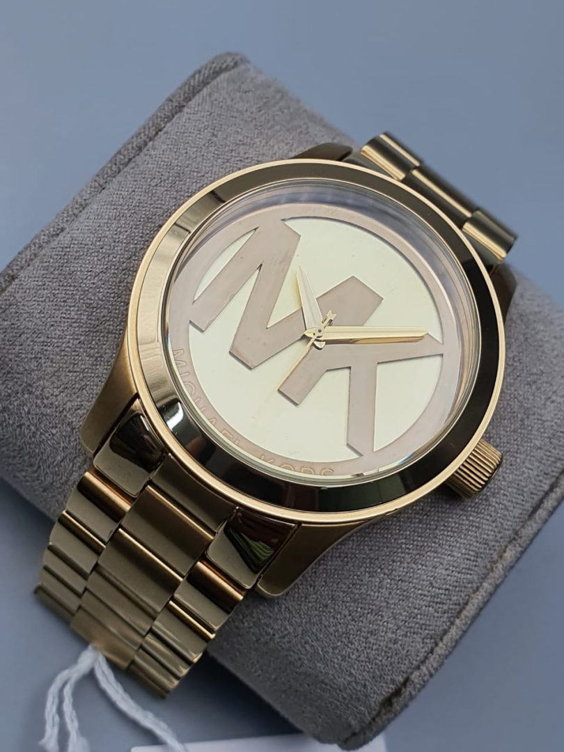 Michael Kors Women’s Quartz Gold Stainless Steel Champagne Dial 45mm Watch MK5473