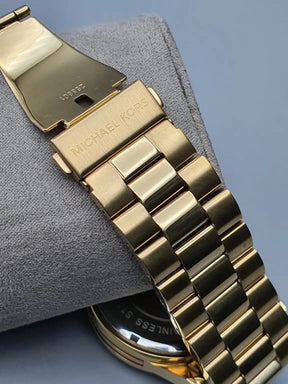 Michael Kors Women’s Quartz Gold Stainless Steel Champagne Dial 45mm Watch MK5473
