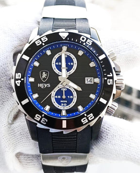 Heys Blue & Black Diver 200M Chronograph Quartz Men’s Watch 44mm