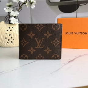 Designer LV Bifold Men Wallet Brown