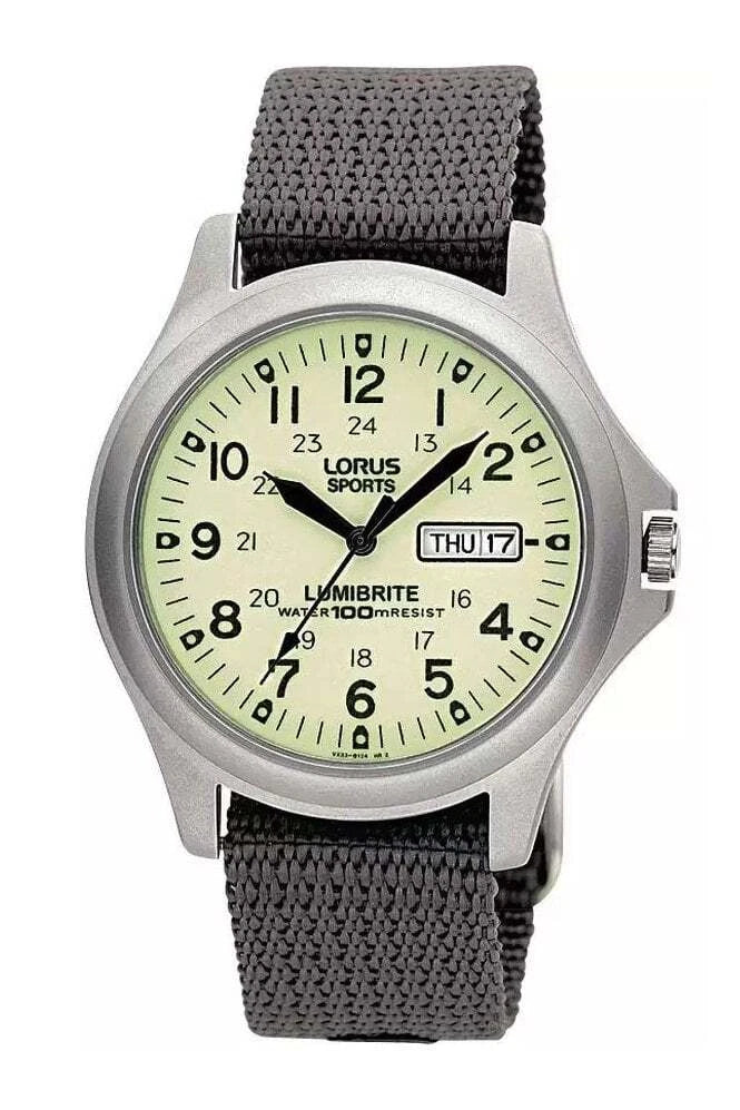 Lorus RXF41AX7 Gents Lumibrite Military Style 37mm Watch