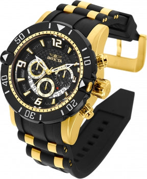 Invicta Pro Diver SCUBA Men's Watch - 50mm. Gold. Black (23702)