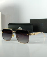 May Bach - Golden/Black - Metal Frame  Sunglass