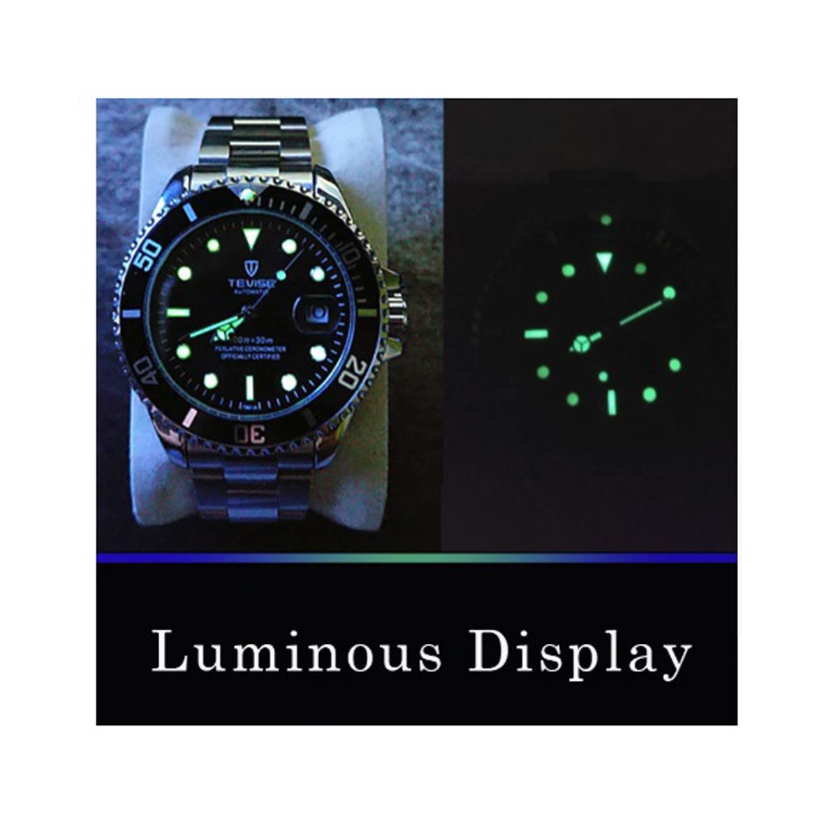 TEVISE Relogio Masculino Men Watch Black Silver Smart Watches T801A