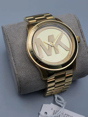 Michael Kors Women’s Quartz Gold Stainless Steel Champagne Dial 45mm Watch MK5473