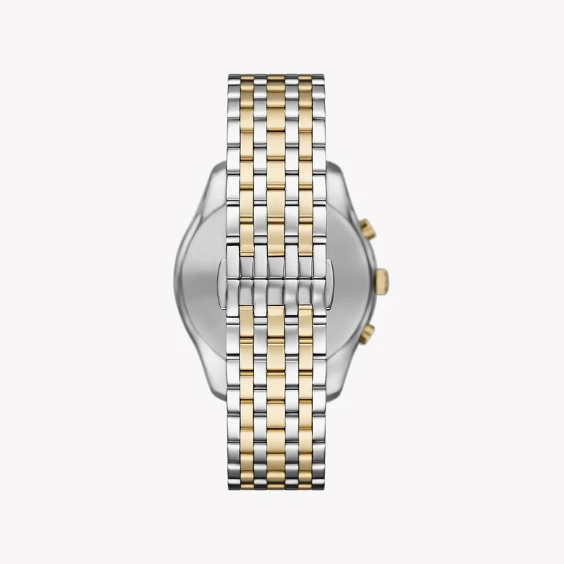 Emporio Armani Chronograph Two-Tone Black Dial Men's Watch - AR11713