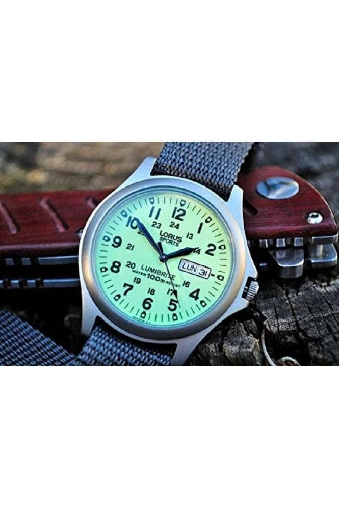 Lorus RXF41AX7 Gents Lumibrite Military Style 37mm Watch