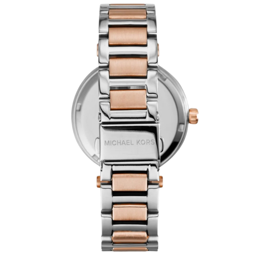 Michael Kors Skylar Two-Tone Stainless Steel Black Dial Quartz Watch for Ladies - MK5957