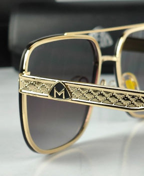 May Bach - Golden/Black - Metal Frame  Sunglass