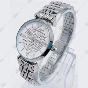 Emporio Armani AR1925 Silver White Dial Stainless Steel Bracelet Women's Watch