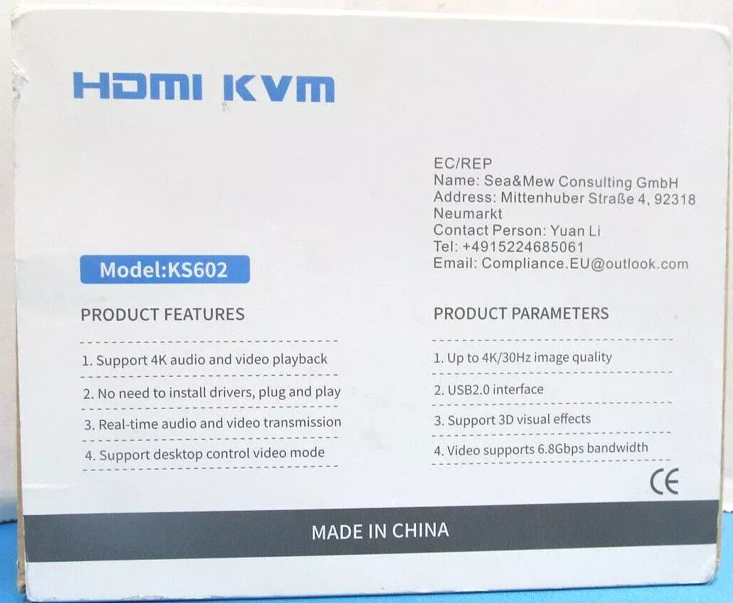 DGODRT 4K 2 Port KVM Switch HDMI HD Video, USB Selector for 2 Computers, KS604