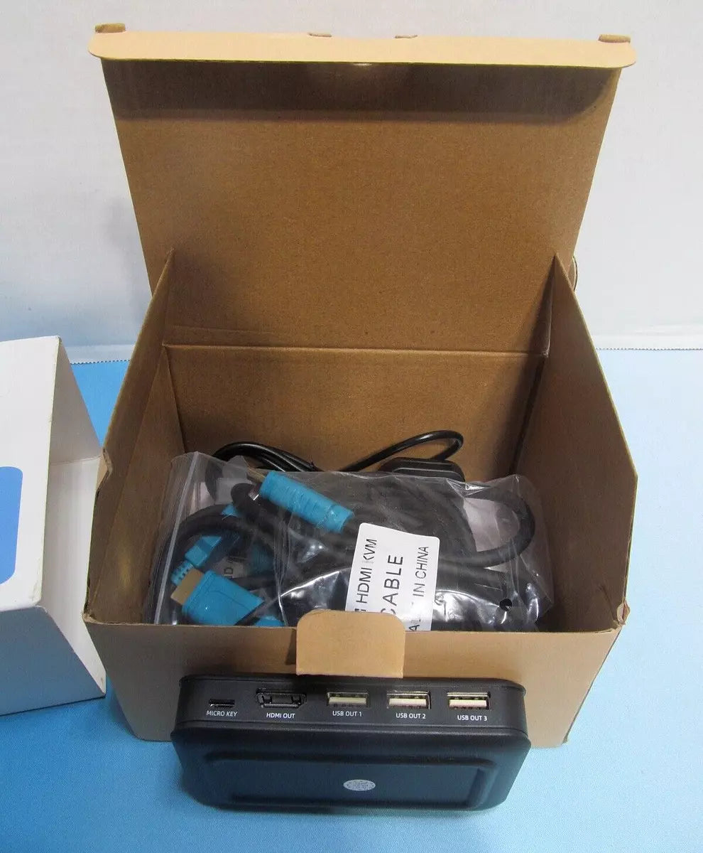 DGODRT 4K 2 Port KVM Switch HDMI HD Video, USB Selector for 2 Computers, KS604